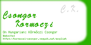 csongor kormoczi business card